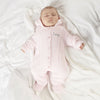 Personalised Pink Knitted Pramsuit - Just Blue or Pink