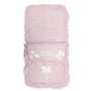 Personalised Pink Pram Footmuff with White Bows - Just Blue or Pink