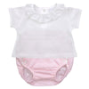 Personalised Pink & White Frill Set - Just Blue or Pink