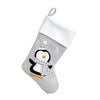 Personalised Plush Silver Knitted Stocking - Just Blue or Pink