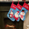 Personalised Red & Blue Stocking - Just Blue or Pink