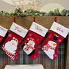 Personalised Red Fluffy Stockings - Just Blue or Pink