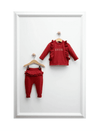 Personalised Red Ruffle Frill Loungewear - Just Blue or Pink