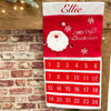 Personalised Red Santa Advent Calendar - Just Blue or Pink