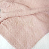 Personalised Rose Gold Fleece Pom Blanket - Just Blue or Pink