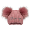 Personalised Rose Gold Pom Hat - Just Blue or Pink