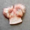 Personalised Rose Gold Pom Pom Hat 