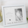 Personalised Silver Anniversary Frame - Just Blue or Pink