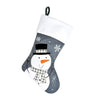 Personalised Steel Grey Knitted Stocking - Just Blue or Pink