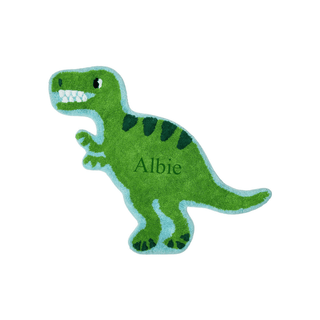 Personalised T-Rex Dinosaur Rug - Just Blue Or Pink