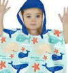 Personalised Toddler Poncho Towel - Just Blue or Pink