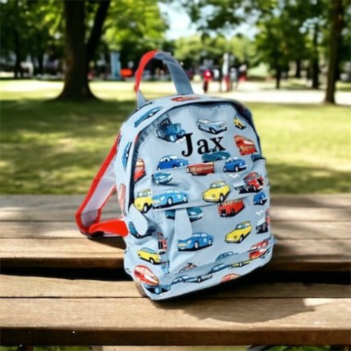 Personalised Vintage Vehicles Mini Backpack Just Blue Or Pink