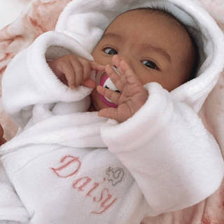 Personalised White Dressing Gown - Just Blue Or Pink