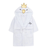 Personalised White Dressing Gown Bathrobe Swan Princess Age 2-6 Years - Just Blue or Pink