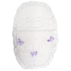 Personalised White Frilly Car Seat Footmuff - Just Blue or Pink