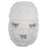 Personalised White Frilly Car Seat Footmuff - Just Blue or Pink