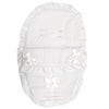 Personalised White Frilly Car Seat Footmuff - Just Blue or Pink
