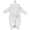 Personalised White Knitted Pramsuit - Just Blue or Pink