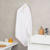 Personalised White & Pink Hooded Towel - Just Blue or Pink