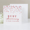 Ruby Anniversary Card - Just Blue or Pink