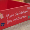 Santa Claus - Wooden Christmas Gift Eve Box - Just Blue or Pink