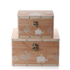 Set of 2 Wooden Storage Boxes - Just Blue or Pink