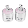 Silver Plated First Tooth and Curl Box Set - Just Blue or Pink