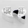 Silver-Plated Heart Shape First Tooth and Curl Box - Just Blue or Pink