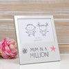 Aluminium Photo Frame - Mum In A Million - Just Blue or Pink