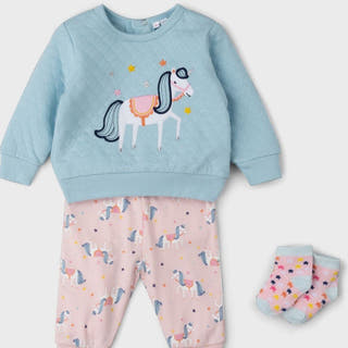 Unicorn Top & Leggings Set - Just Blue Or Pink