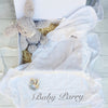 Unisex White Baby Bunny Hamper - Just Blue or Pink