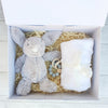 Unisex White Baby Bunny Hamper - Just Blue or Pink