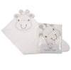 White Baby Giraffe Hooded Towel - Just Blue or Pink