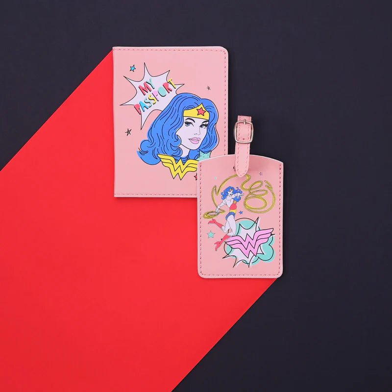 Wonder Woman Passport Luggage Set Just Blue Or Pink